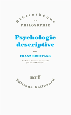 Psychologie descriptive - Franz Brentano