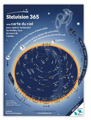 Stelvision 365 : une carte du ciel pour repérer facilement les étoiles, tous les jours de l'année - Bertrand d' Armagnac