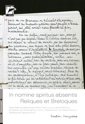 In nomine spiritus absentis. Reliques et breloques - Gaston Cherpillod