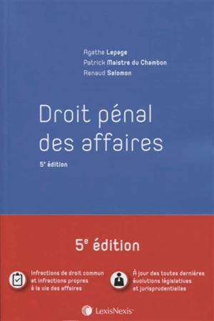 Droit pénal des affaires - Agathe Lepage