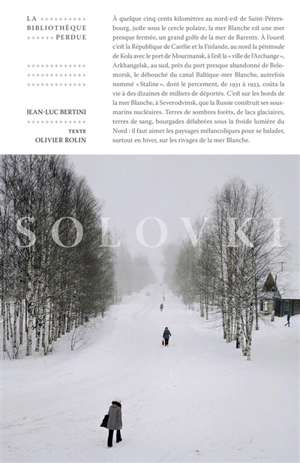 Solovki, la bibliothèque perdue - Jean-Luc Bertini