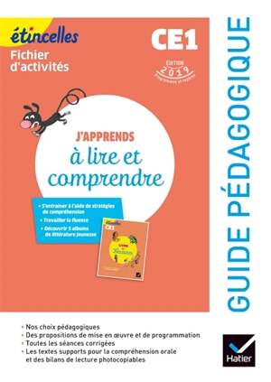 J'apprends à lire et comprendre, CE1, fichier d'activités : guide pédagogique : édition 2019 programmes et repères - Marie Flury