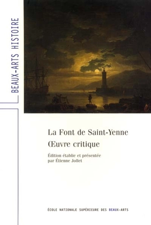 Oeuvre critique - Etienne La Font de Saint-Yenne