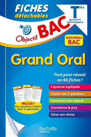 Grand oral terminales générale & technologiques : fiches détachables : nouveau bac - Isabelle de Lisle