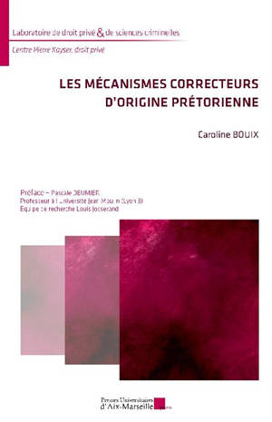 Les mécanismes correcteurs d'origine prétorienne - Caroline Bouix