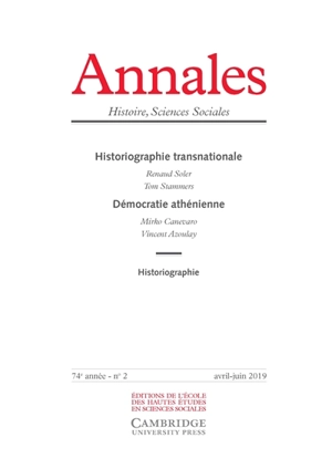 Annales, n° 2 (2019). Historiographie transnationale