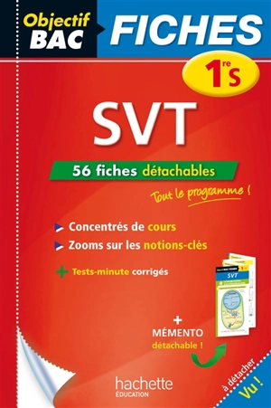 SVT, 1re S : 56 fiches détachables - Hervé Desormes