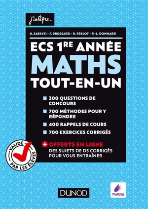 Maths ECS 1re année : tout-en-un