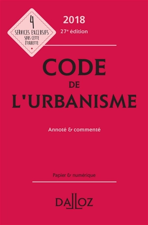 Code de l'urbanisme 2018