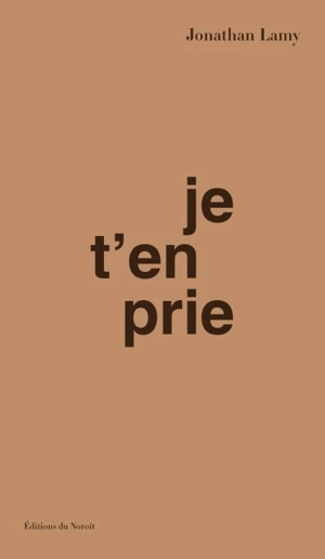 Je t'en prie - Jonathan Lamy