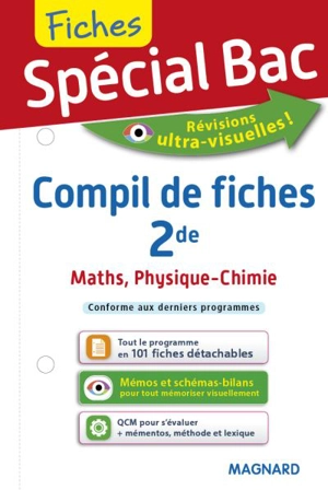 Compil de fiches 2de : maths, physique chimie : conforme aux derniers programmes - Fabrice Fortain