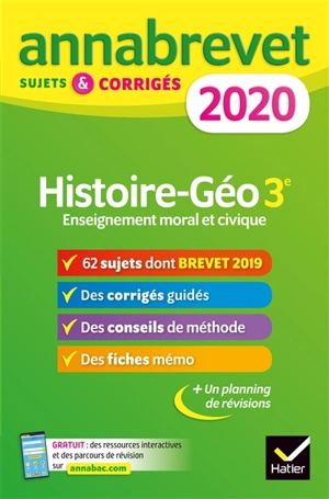 Histoire géo, enseignement moral et civique 3e : 2020 - Christophe Clavel