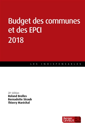 Budget des communes et des EPCI 2018 - Roland Brolles