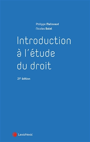 Introduction à l'étude du droit - Philippe Malinvaud