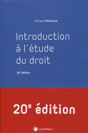 Introduction à l'étude du droit - Philippe Malinvaud