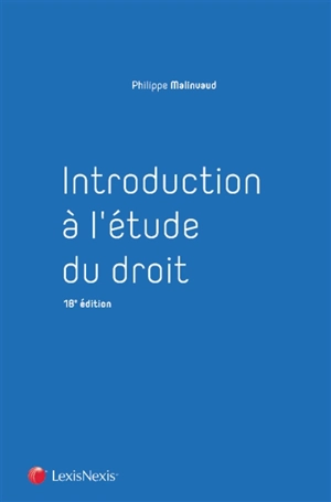 Introduction à l'étude du droit - Philippe Malinvaud