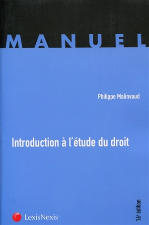 Introduction à l'étude du droit - Philippe Malinvaud