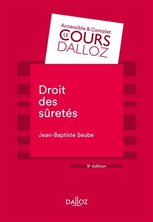 Droit des sûretés : 2018 - Jean-Baptiste Seube