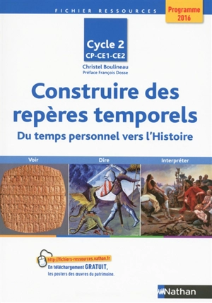 Construire des repères temporels CP, CE1, CE2, cycle 2 : du temps personnel vers l'histoire : programme 2016 - Christel Eveille-Boulineau