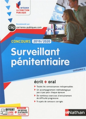 Concours surveillant pénitentiaire 2019-2020 : catégorie C : écrit + oral - Pascal Joly