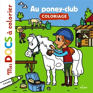 Au poney-club : coloriage - Stéphanie Ledu