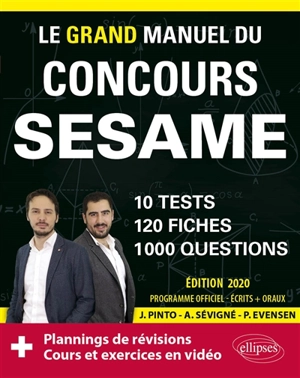 Le grand manuel du concours Sésame : 10 tests, 120 fiches, 1.000 questions - Joachim Pinto