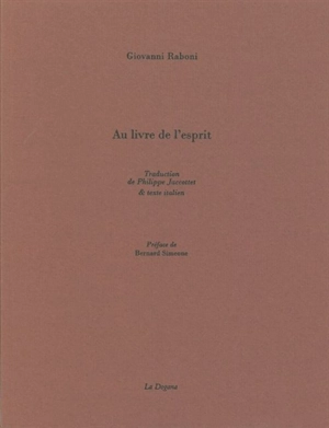 Au livre de l'esprit - Giovanni Raboni