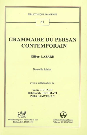 Grammaire du persan contemporain - Gilbert Lazard