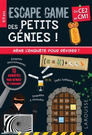 Escape game des petits génies ! : du CE2 au CM1, 8-9 ans - Mathieu Quénée