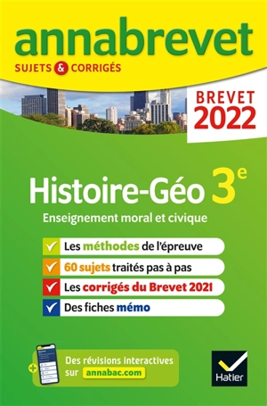 Histoire-géo, enseignement moral et civique 3e : brevet 2022 - Christophe Clavel