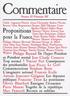 Commentaire, n° 157. Propositions pour la France