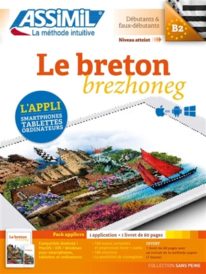 Le breton : débutants & faux débutants, niveau atteint B2 : pack applivre - Divi Kervella