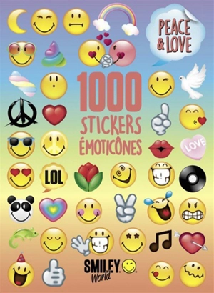 1.000 stickers émoticônes : peace & love - Smileyworld
