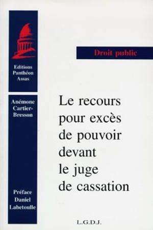 Le recours pour excès de pouvoir devant le juge de cassation - Anémone Cartier-Bresson