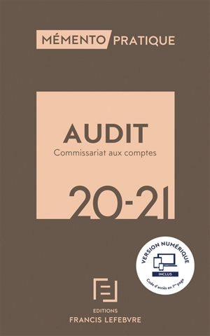 Audit, commissariat aux comptes 20-21 - Editions Francis Lefebvre