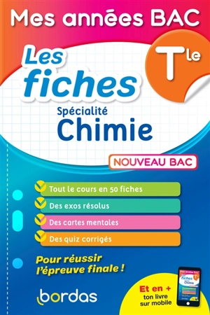 Spécialité chimie terminale : les fiches : nouveau bac - David Dubus