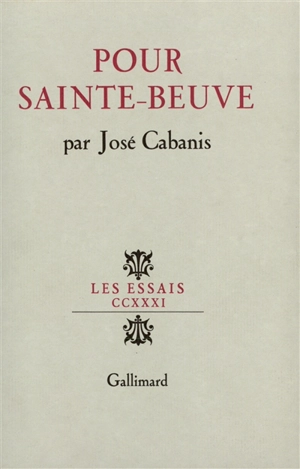 Pour Sainte-Beuve - José Cabanis