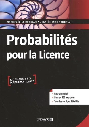 Probabilités pour la licence : licences 1 & 2 mathématiques - Marie-Cécile Darracq