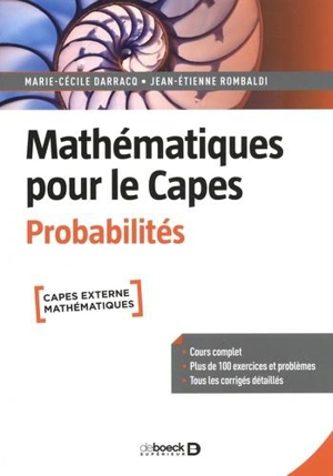 Mathématiques pour le Capes. Probabilités - Marie-Cécile Darracq