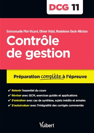 Contrôle de gestion, DCG 11 : préparation complète à l'épreuve - Madeleine Deck-Michon