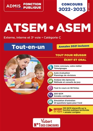 ATSEM, ASEM : externe, interne et 3e voie, catégorie C : tout-en-un, concours 2022-2023 - Elodie Laplace