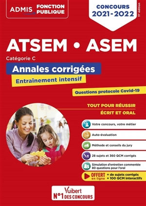 ATSEM, ASEM : annales corrigées : catégorie C, concours 2021-2022 - Caroline Dubuis