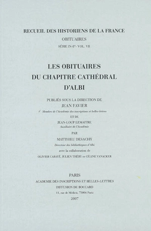 Les obituaires du chapitre cathédral d'Albi