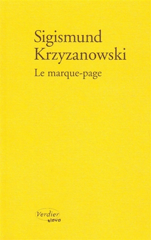 Le marque-page - Sigizmund Dominikovic Krzizanovskij