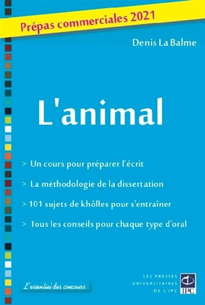 L'animal : prépas commerciales 2021 - Denis La Balme