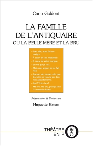 La famille de l’antiquaire ou La belle-mère et la bru : comédie - Carlo Goldoni