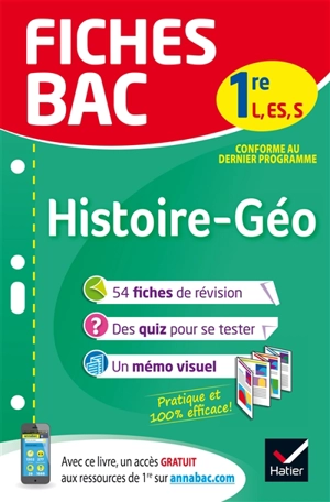 Histoire géographie, 1re L, ES, S - Françoise Bouron