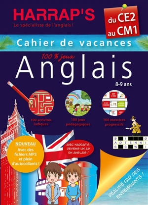 Cahier de vacances anglais Harrap's du CE2 au CM1, 8-9 ans - Gaëlle Amiot-Cadey