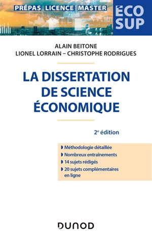 La dissertation de science économique - Alain Beitone