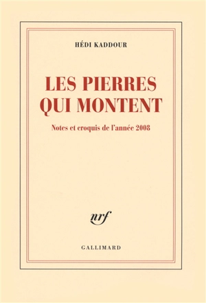 Les pierres qui montent : notes et croquis de l'année 2008 - Hédi Kaddour